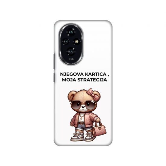 Silikonska maskica za Honor - Teddy njegova kartica, moja strategija